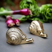 Brass Snail Salt & Pepper Set