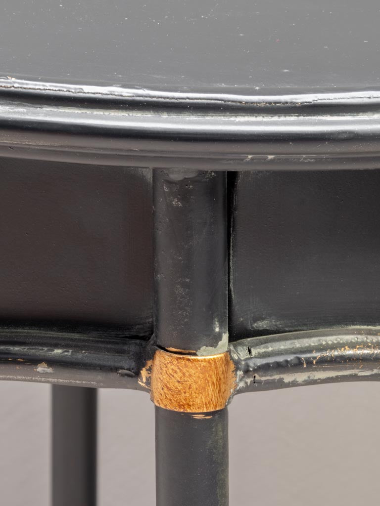 Set of 2 Antique Black Side Tables