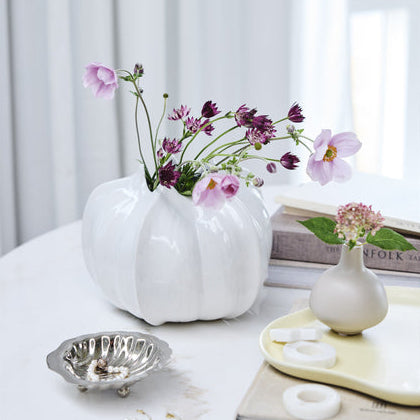 Drift | Sculptural White Vase Small