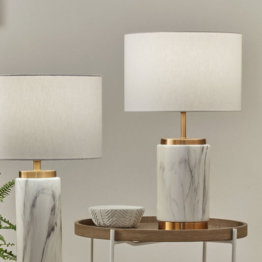 Marble Effect Ceramic Table Lamp