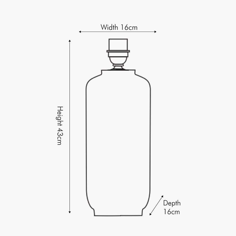 Tall Grey Patterned Small Stoneware Table Lamp