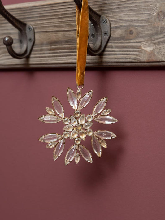 Hanging Snowflake Glass Pearls