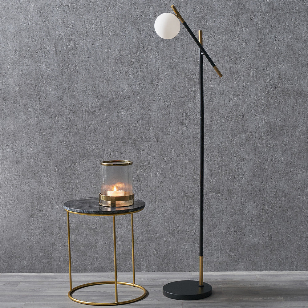 Gold orb deals floor lamp