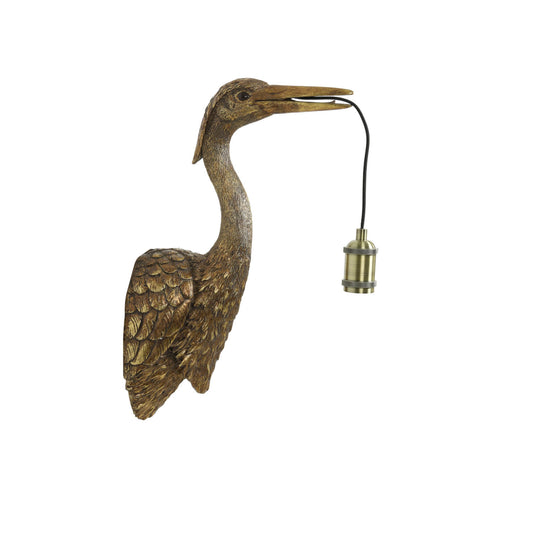 Antique Bronze Crane Wall Light