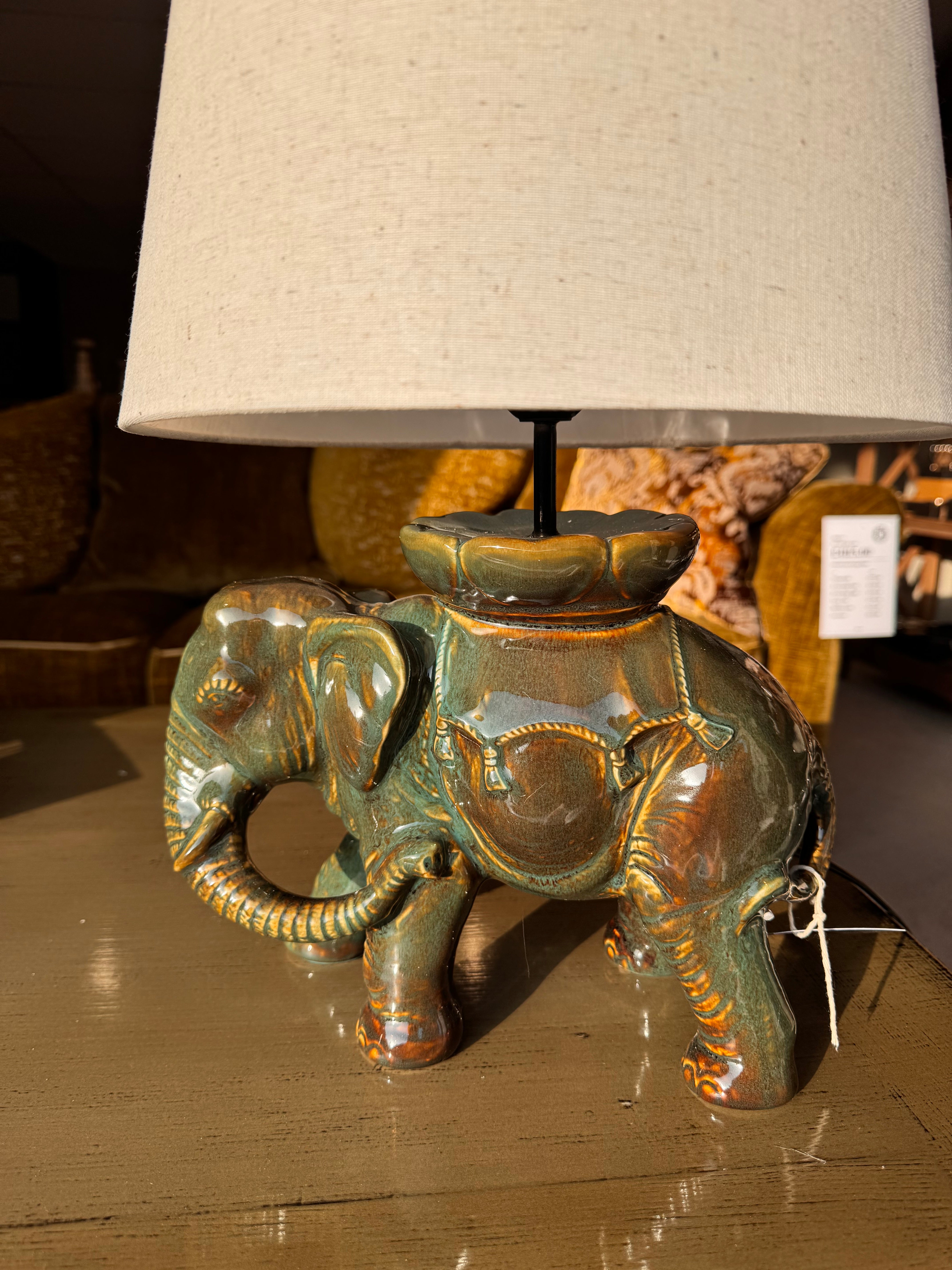 Nelly | Green Elephant Table Lamp