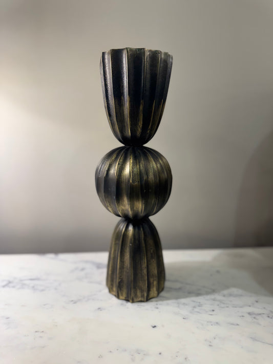 Zahir Black and Gold Vase