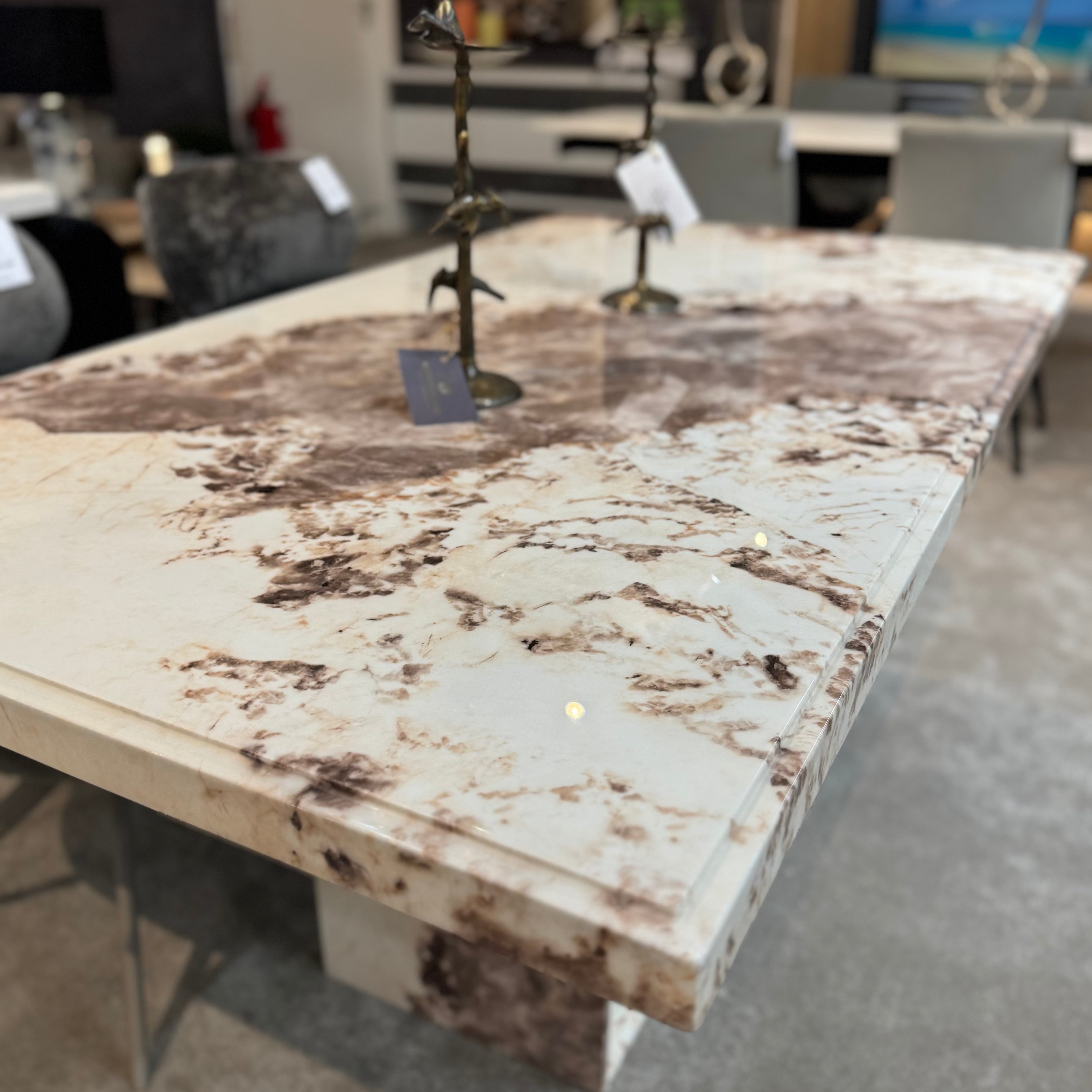 Aluna Mottled Mocha Collection | Dining Table