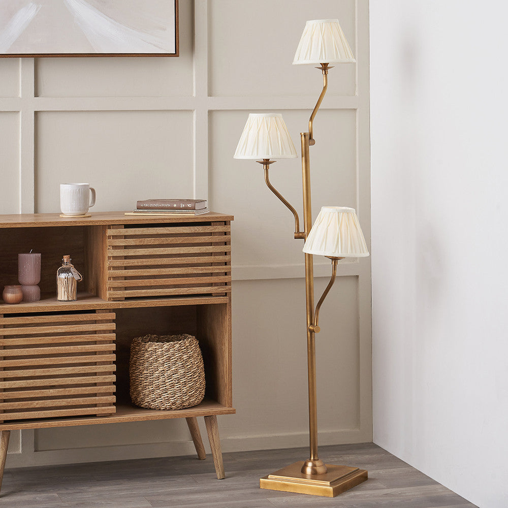 Garbo Silk Trio Floor Lamp