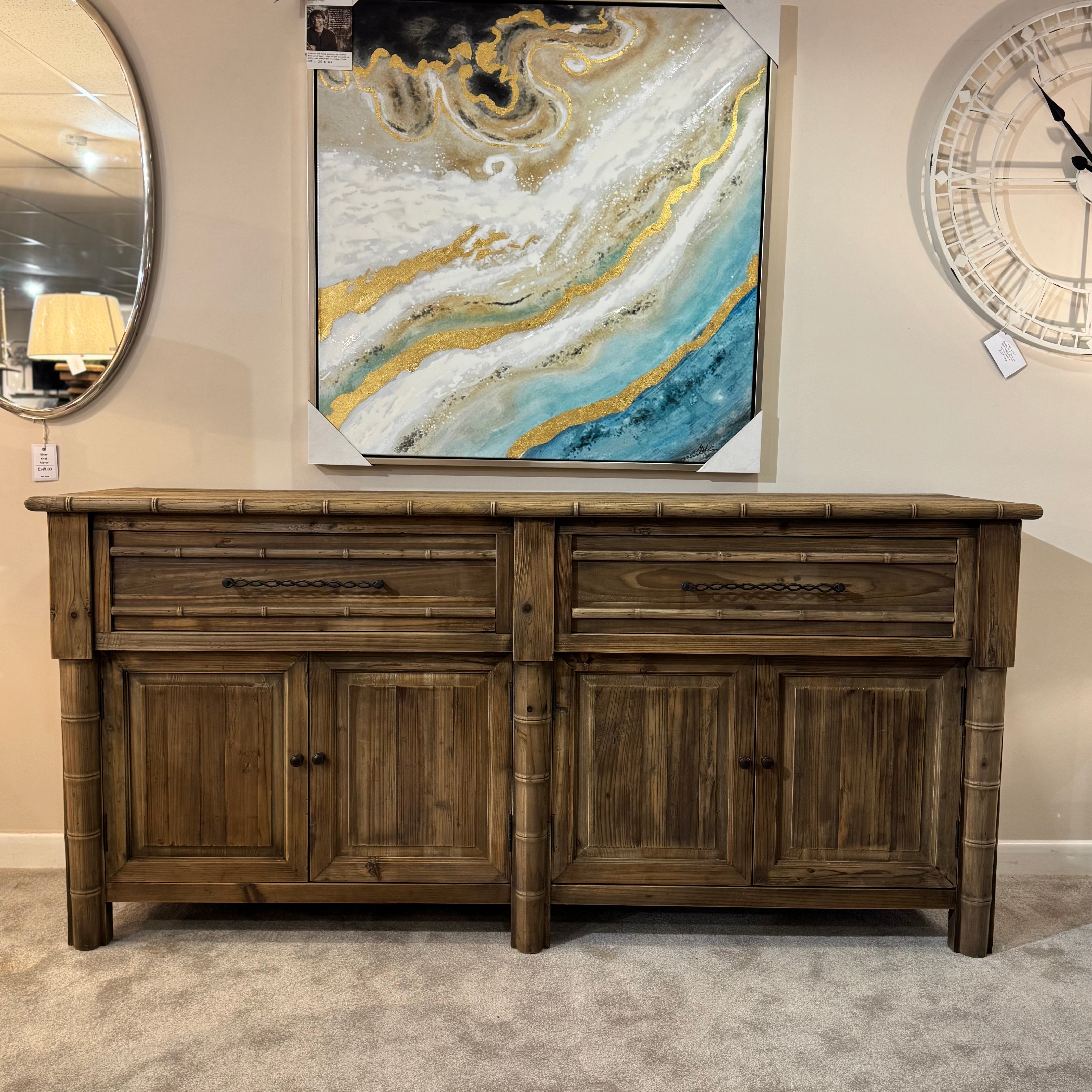 Bamboo Style Pine | Sideboard