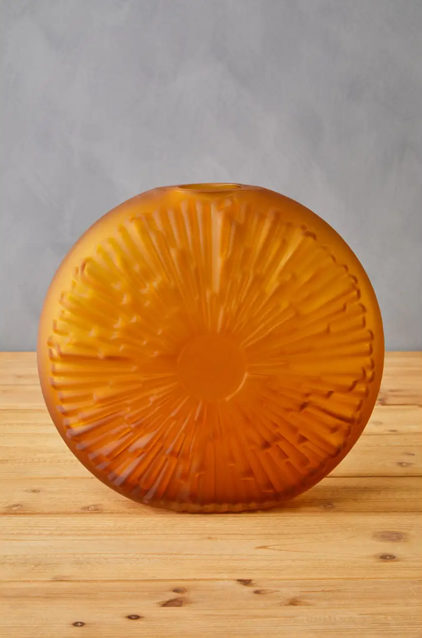Hadia Glass Vase Amber