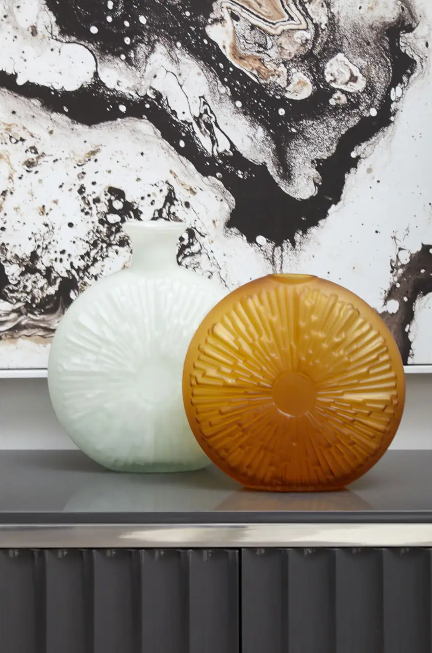 Hadia Glass Vase Matte White