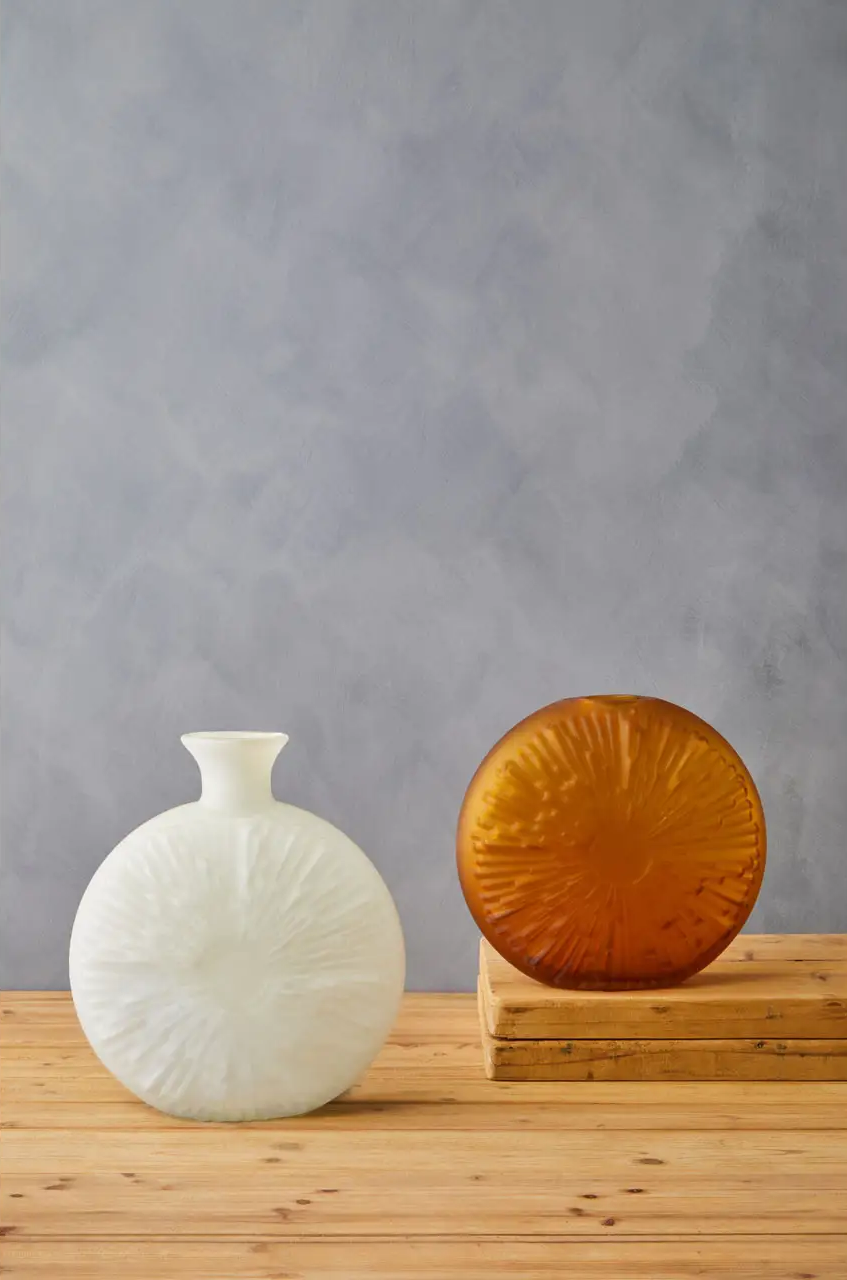Hadia Glass Vase Amber