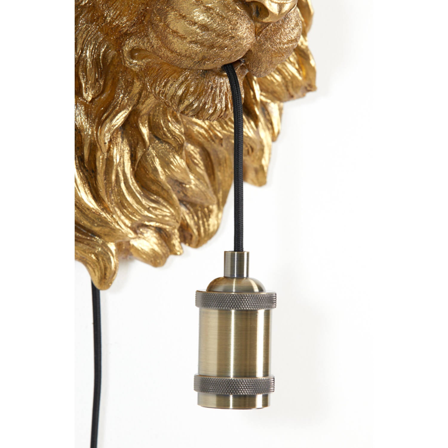 Bronze Lion Wall Light