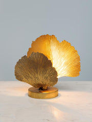 Golden Coral Gingko Lamp