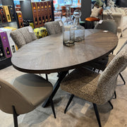 Dark Oak Oval Table & Chairs