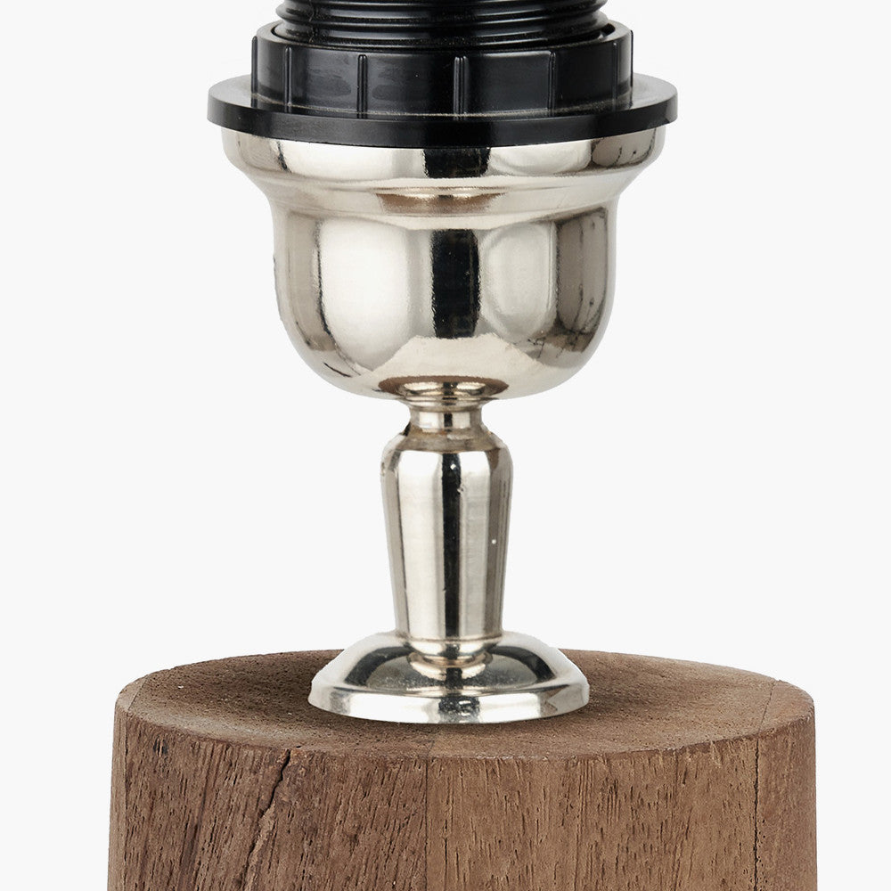 Sable Wood Floor Lamp & Cream Boucle Shade