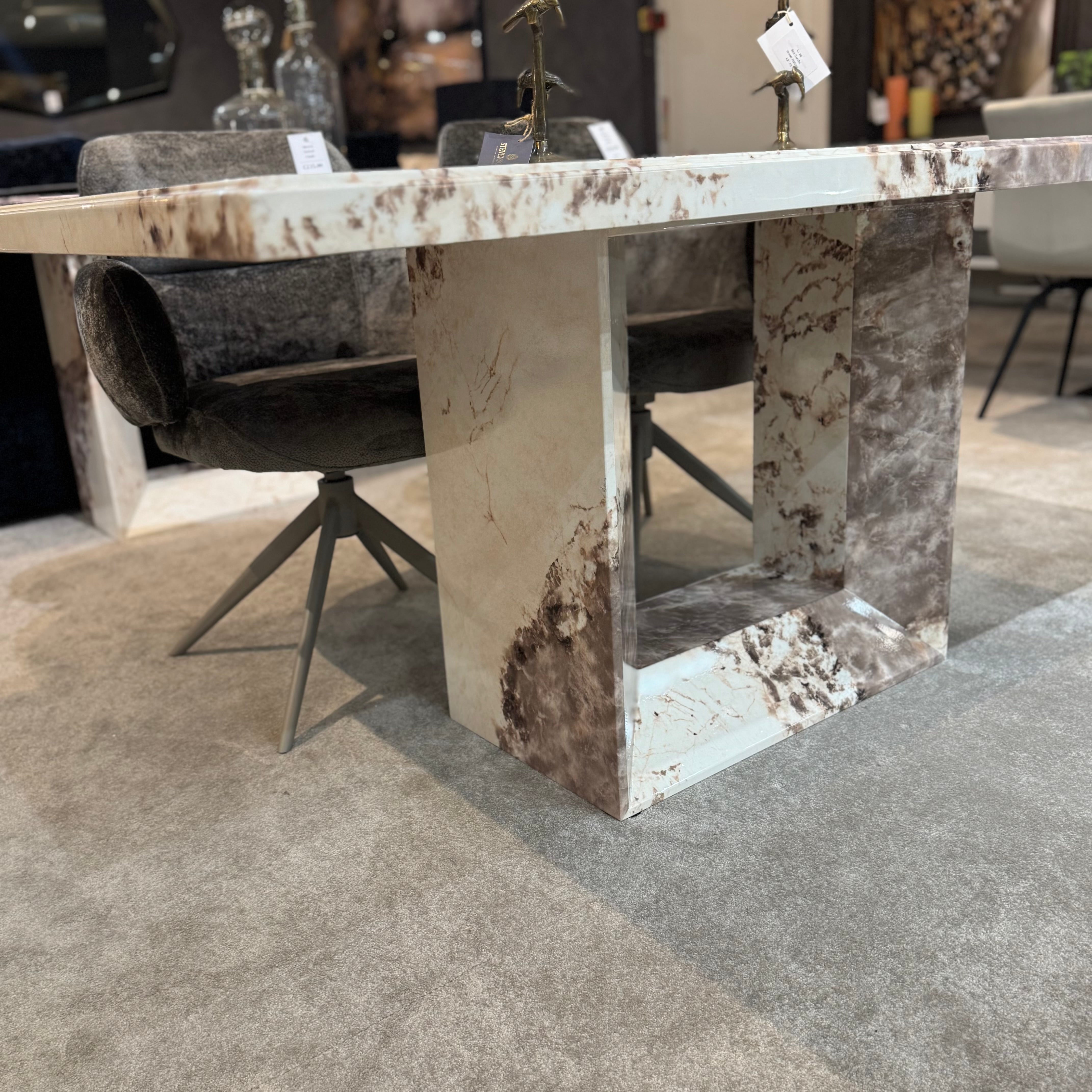 Aluna Mottled Mocha Collection | Dining Table