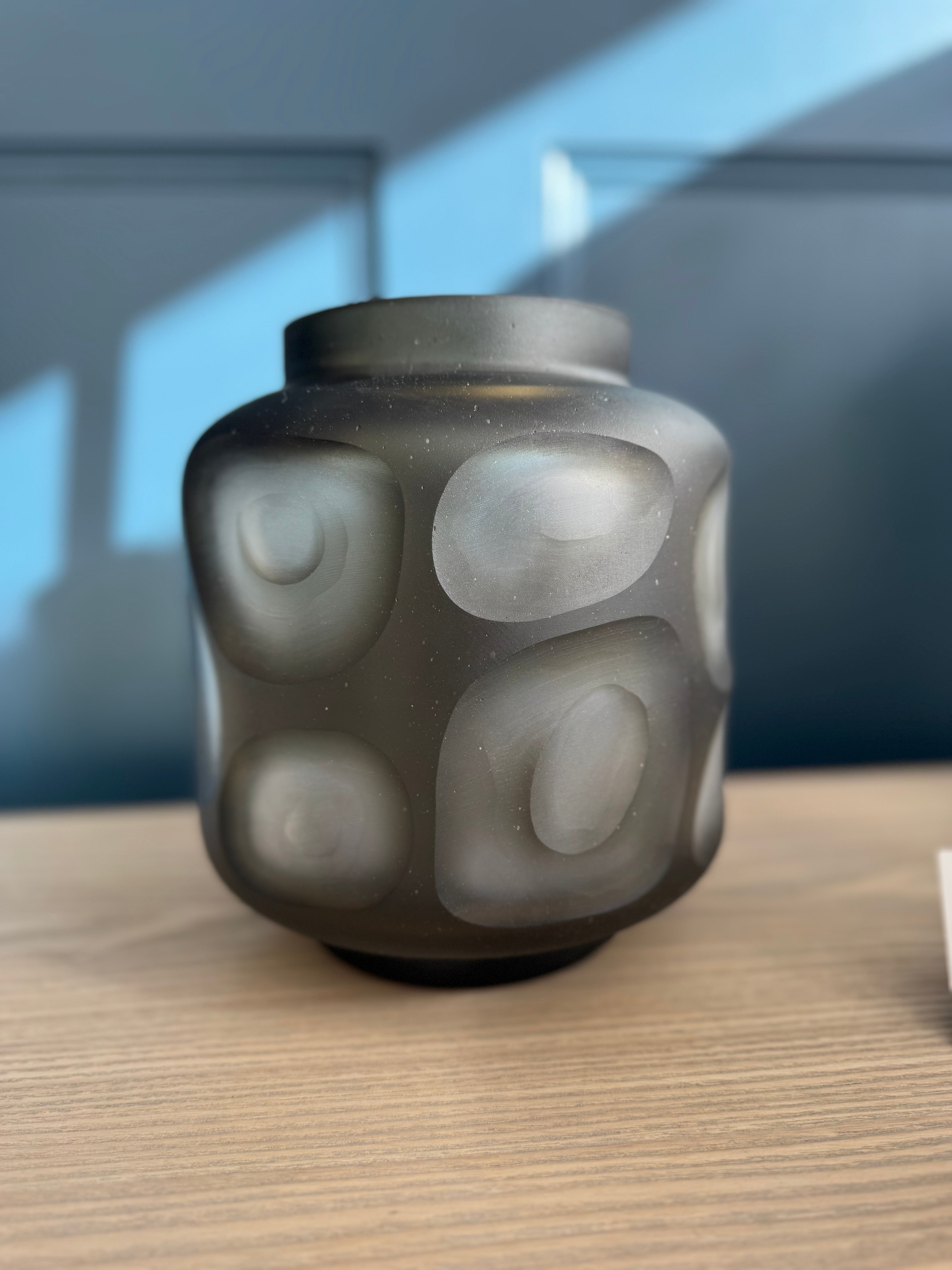 Verdant Carved Round Vase Large