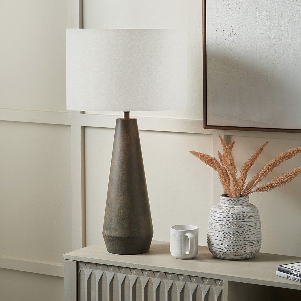 Vero Table Lamp & Cream Boucle Shade