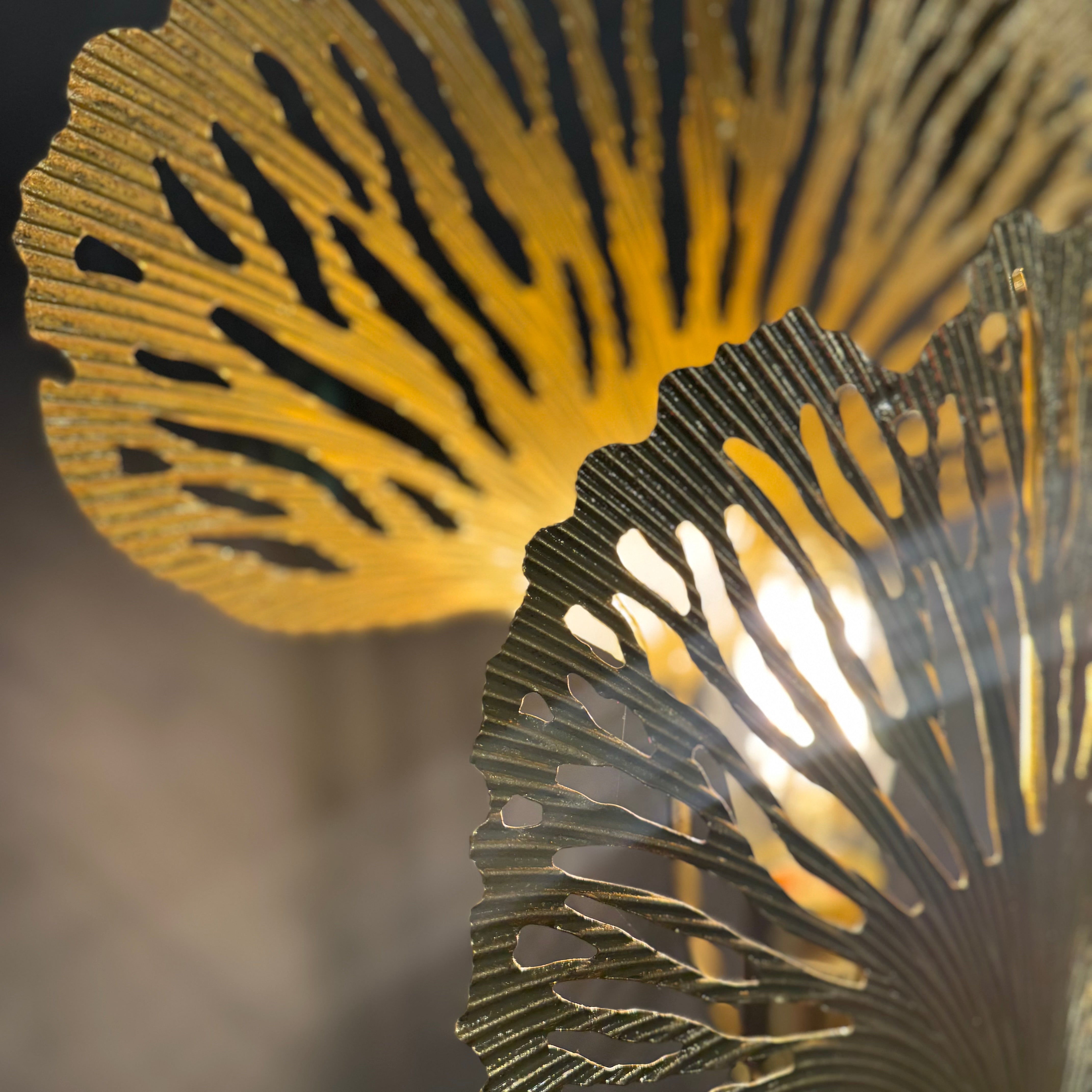 Golden Coral Gingko Lamp Tall