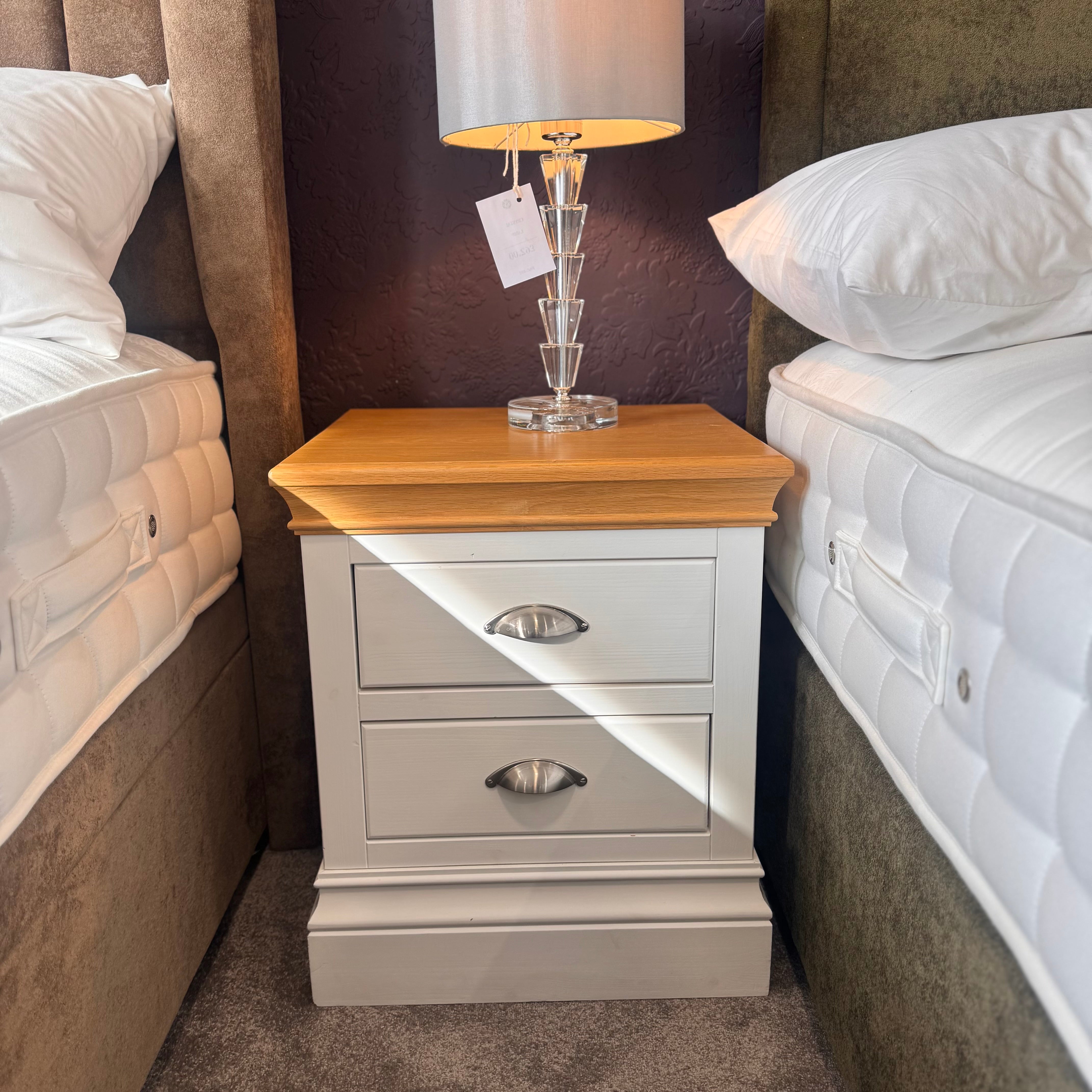 White & Oak  Bedside  | Clearance