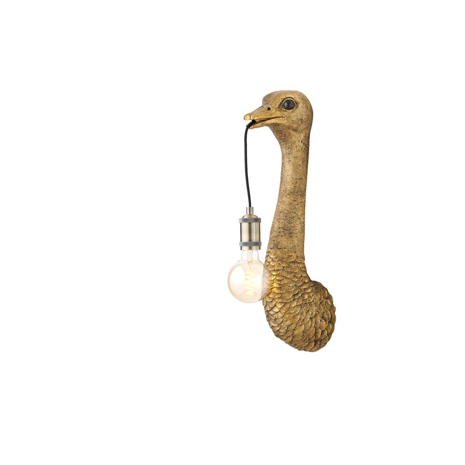 Gold Ostrich Wall Light