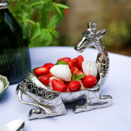 Giraffe Nibble Bowl  | Silver