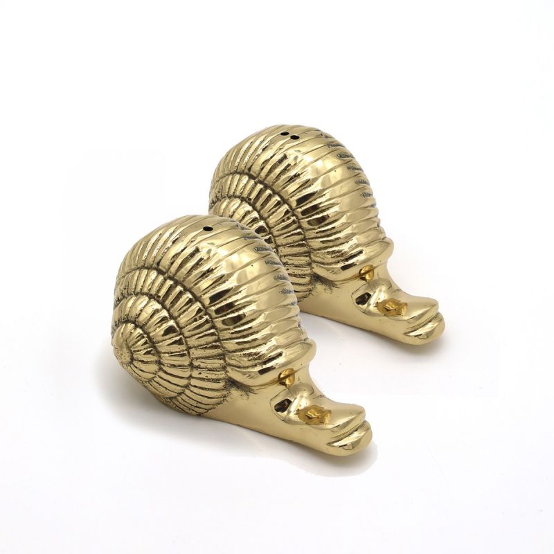 Brass Snail Salt & Pepper Set