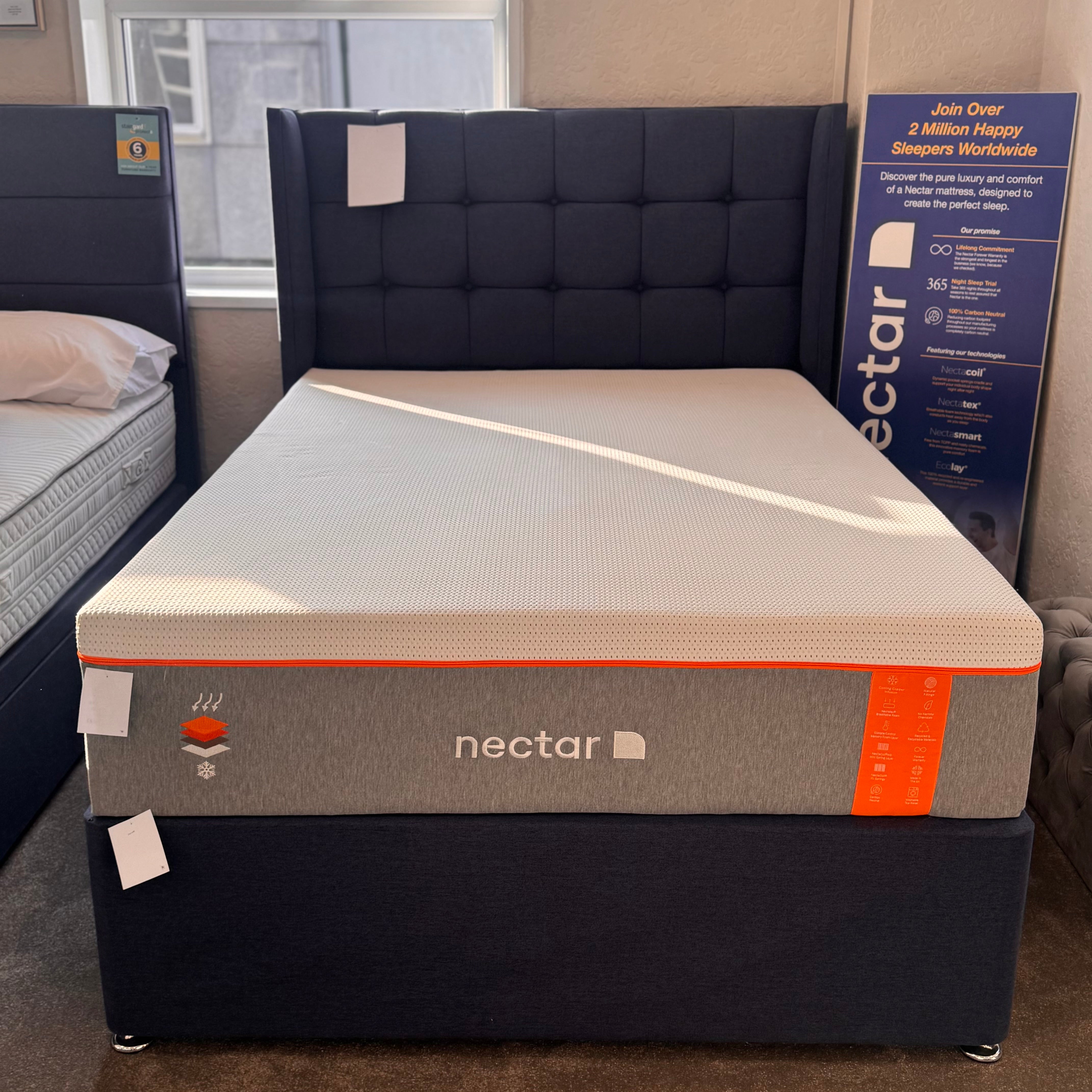 4'6" Headboard & Base  | Wool Sapphire