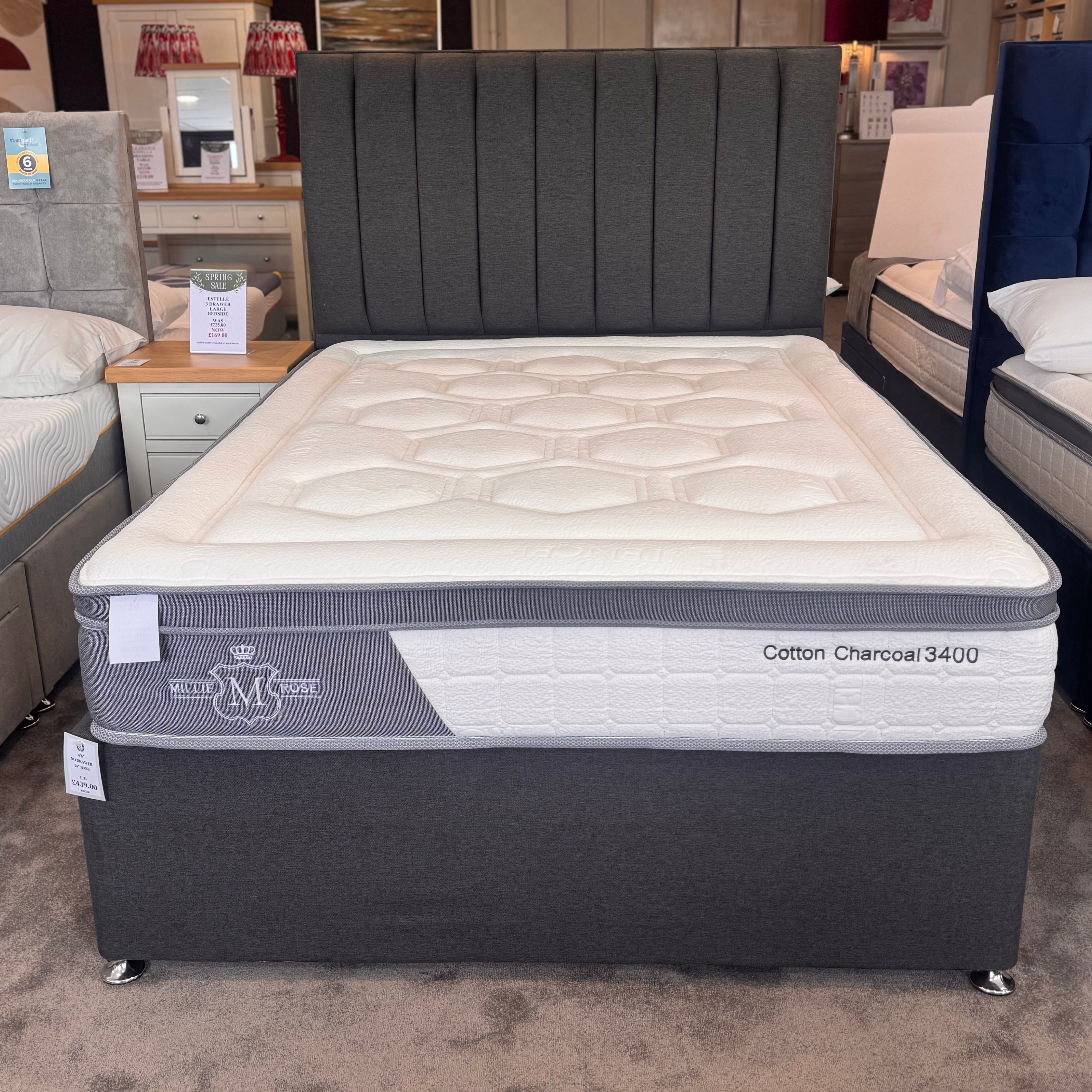 4'6" Cotton & Charcoal Mattress