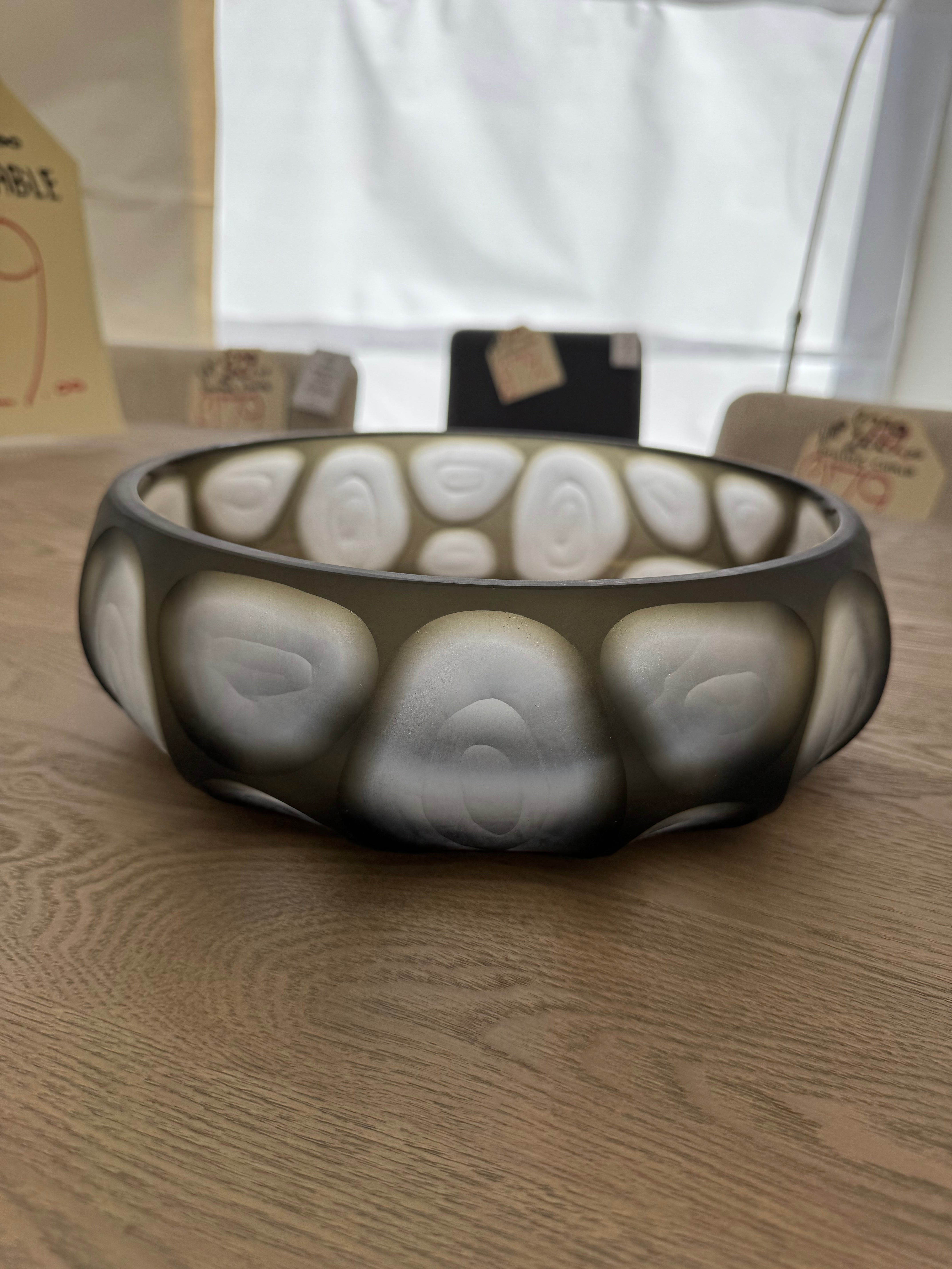 Verdant Carved Round Bowl