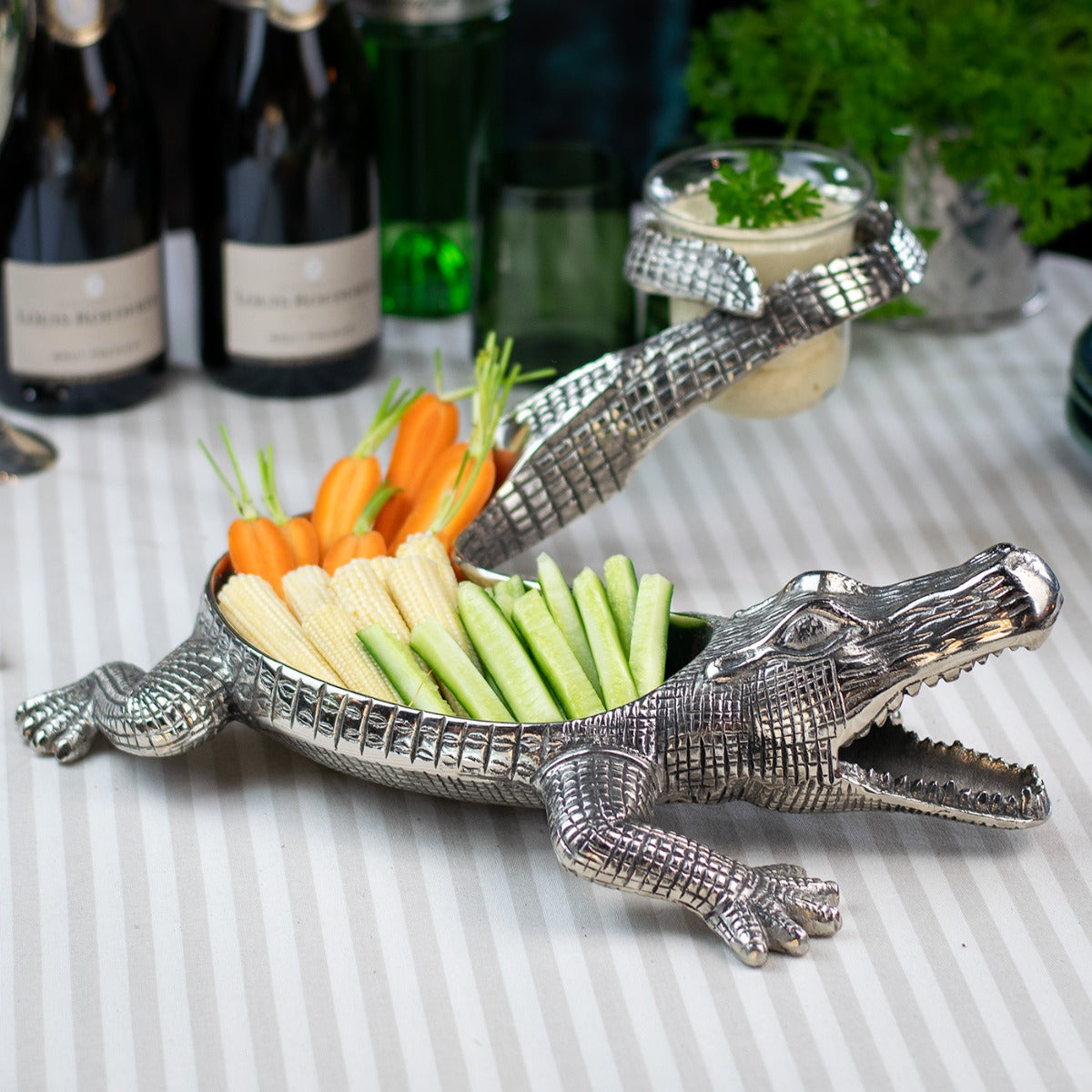 Alligator Chip & Dip Serving Bowl