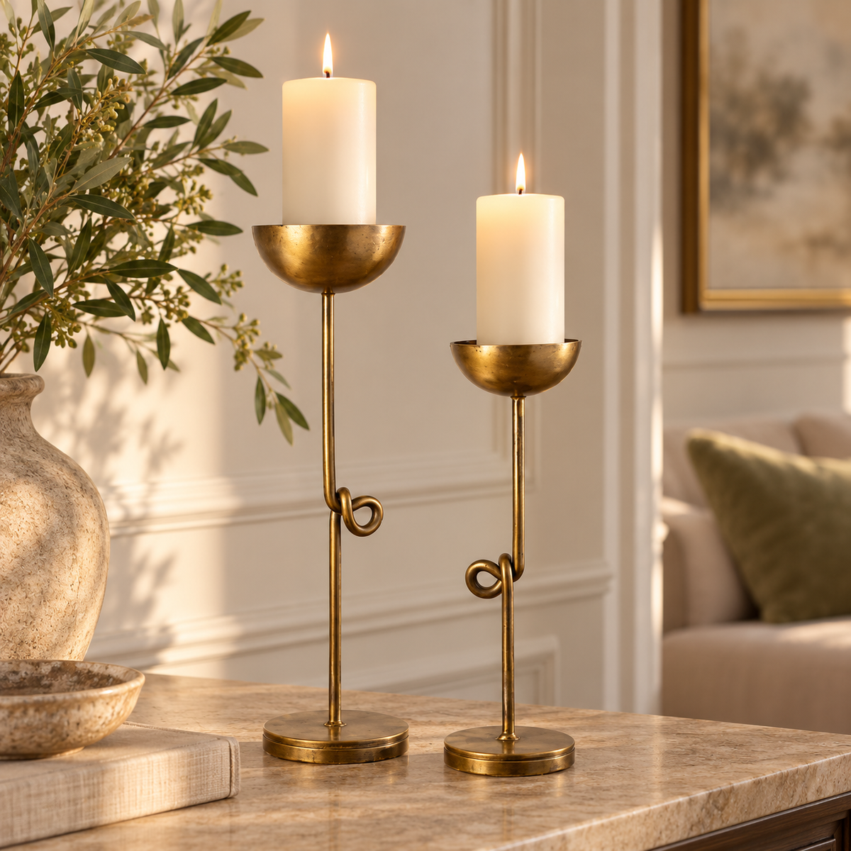 Set of 2 Nihal Candle Holders