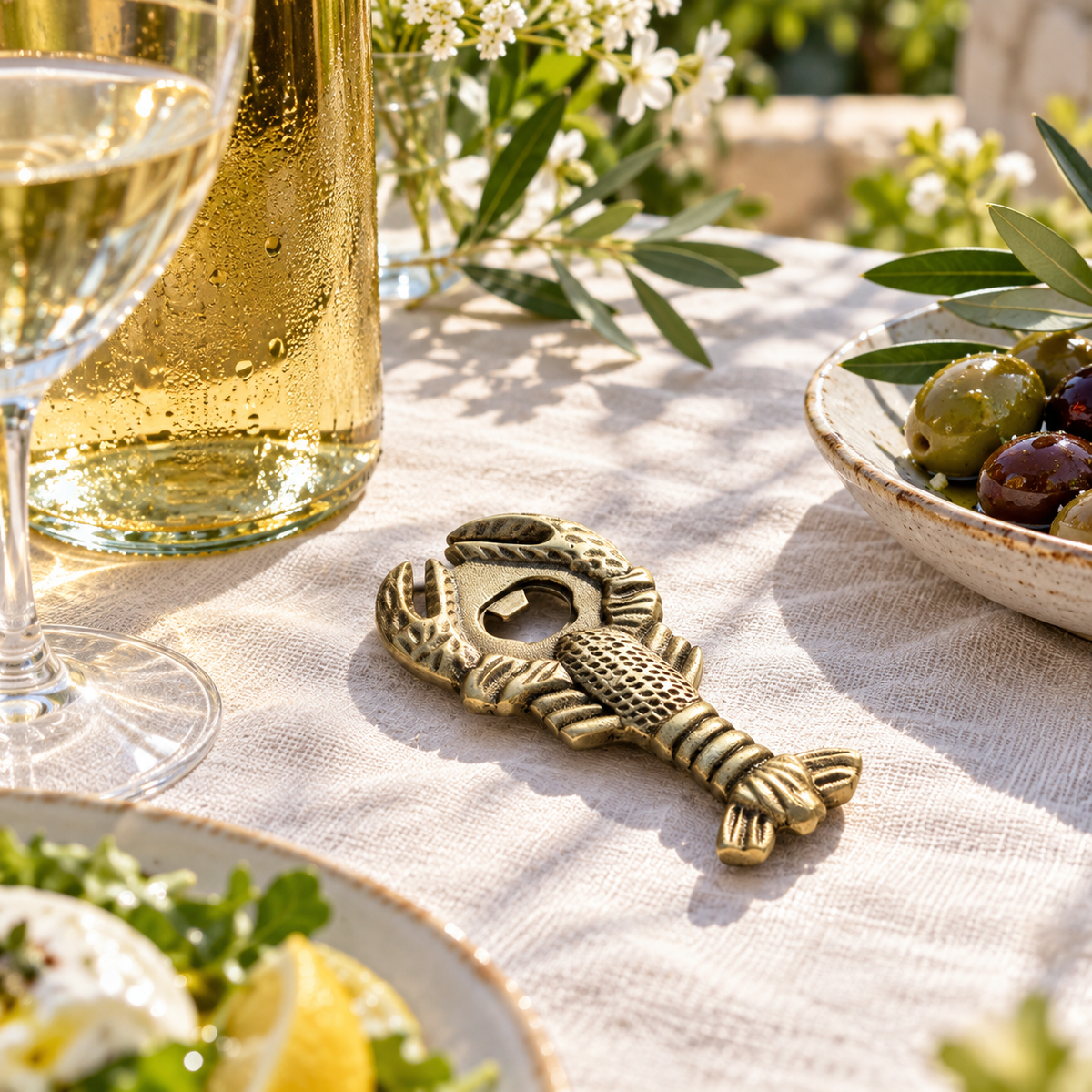 Larry the Lobster Brass Bottle Opener