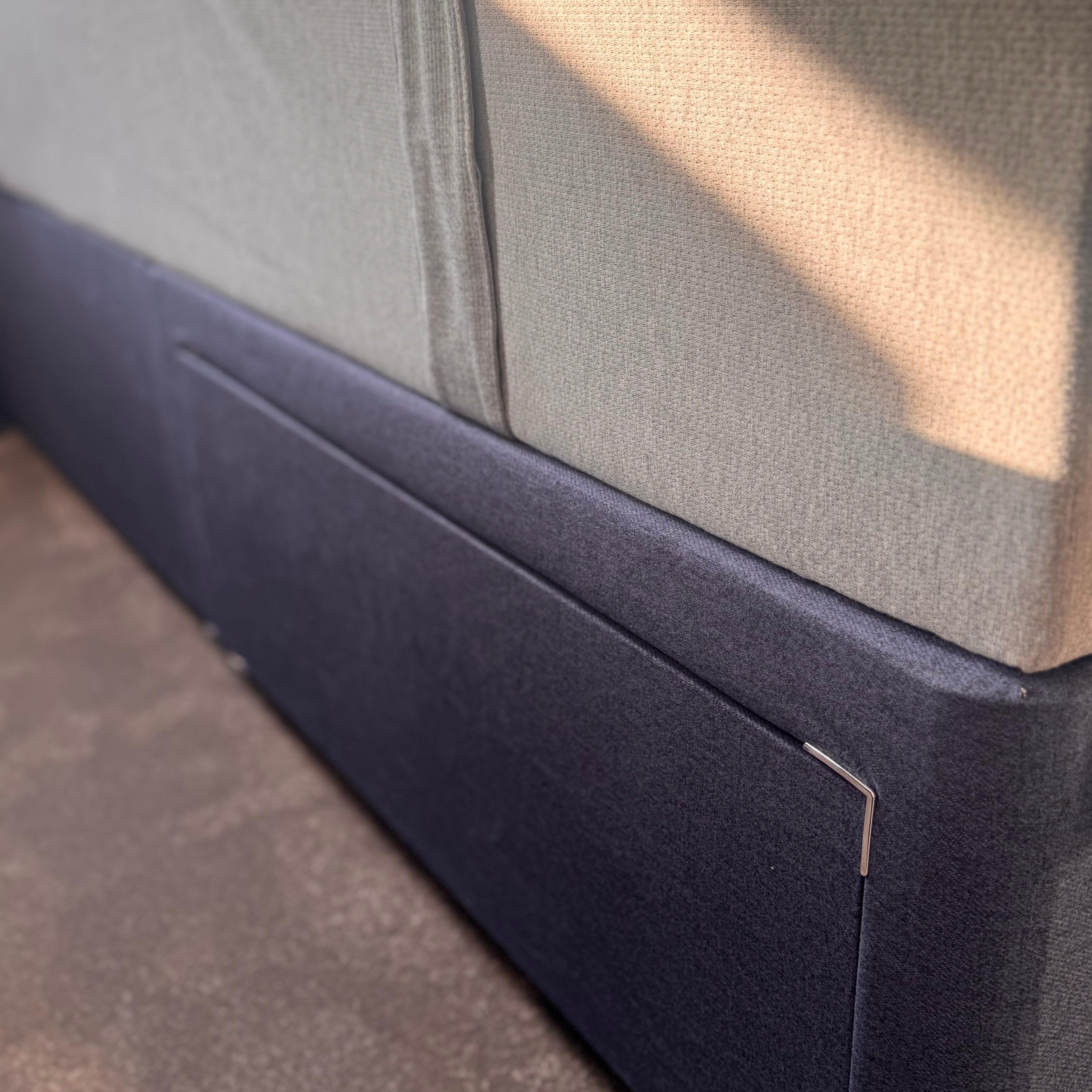 4'6" Headboard & Base  | Wool Sapphire