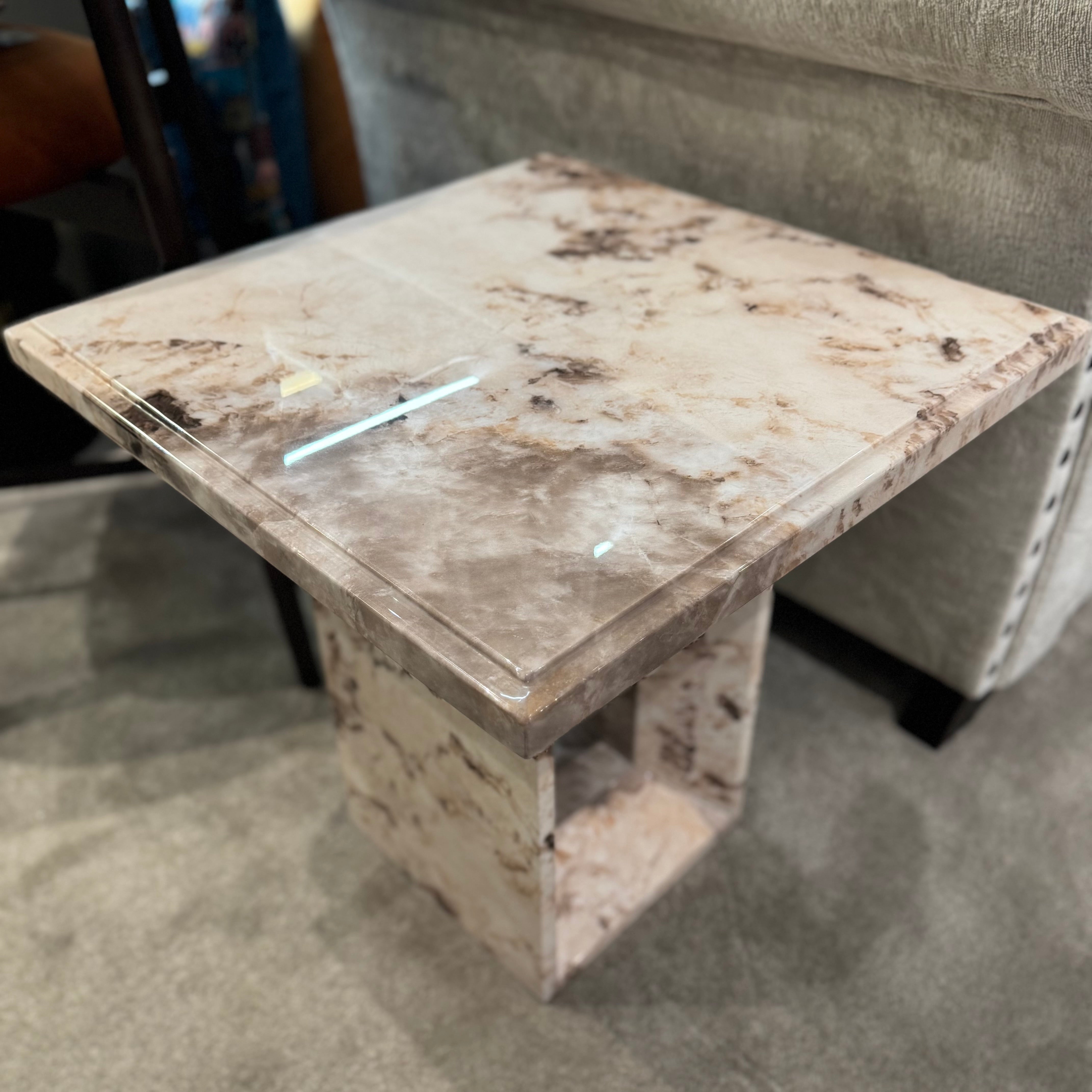 Aluna Mottled Mocha Collection | Side Table