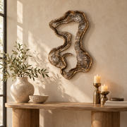Wrenford Organic Wall Sculpture | Aged Bronze Effect Small