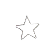 Small Silver Wire Star Hanging Decoration