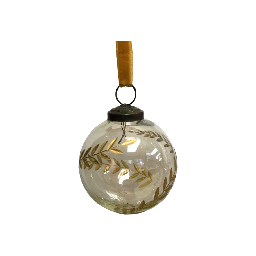 Antique Clear Lustre Glass Bauble
