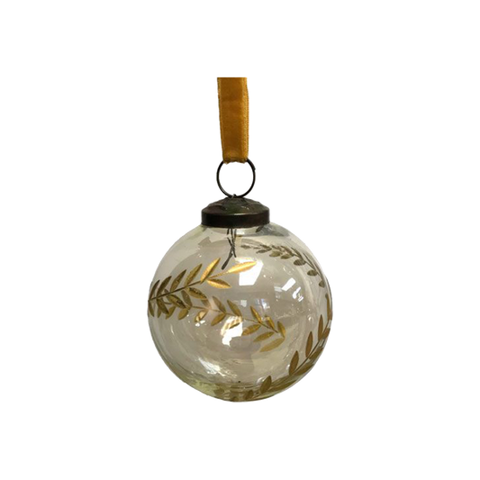 Antique Clear Lustre Glass Bauble