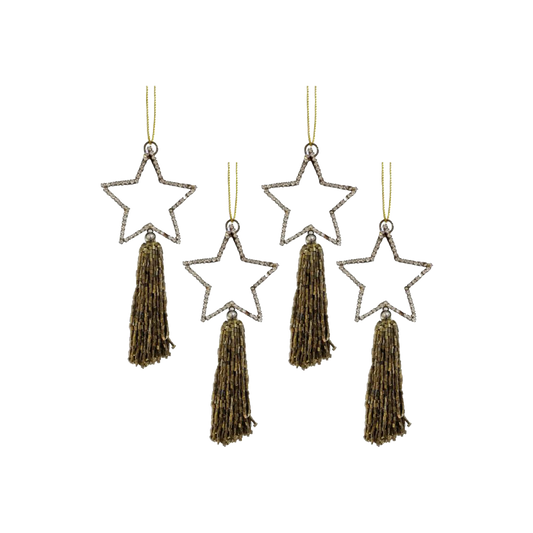 Beaded Star Tassel Decoration