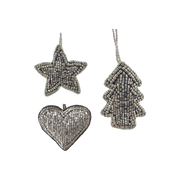 Mini Embroidered Set of 3 Hanging Decorations