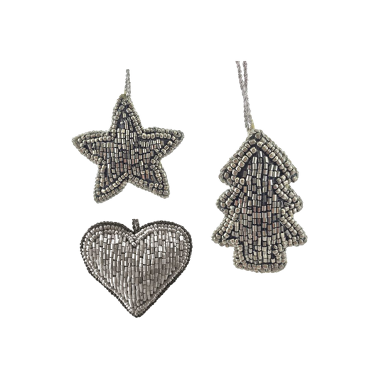 Mini Embroidered Set of 3 Hanging Decorations