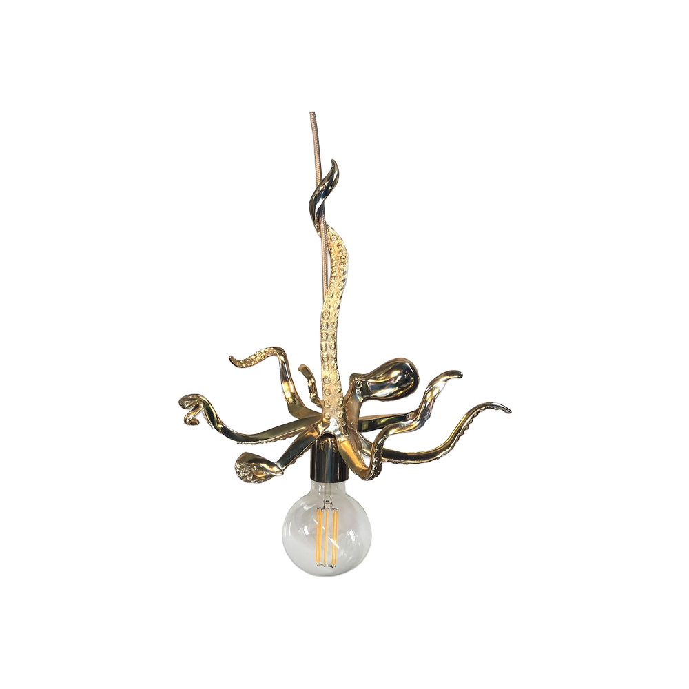 Golden Octopus Pendant Light