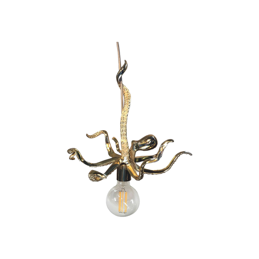Golden Octopus Pendant Light