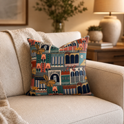 Terraza Teal Cushion
