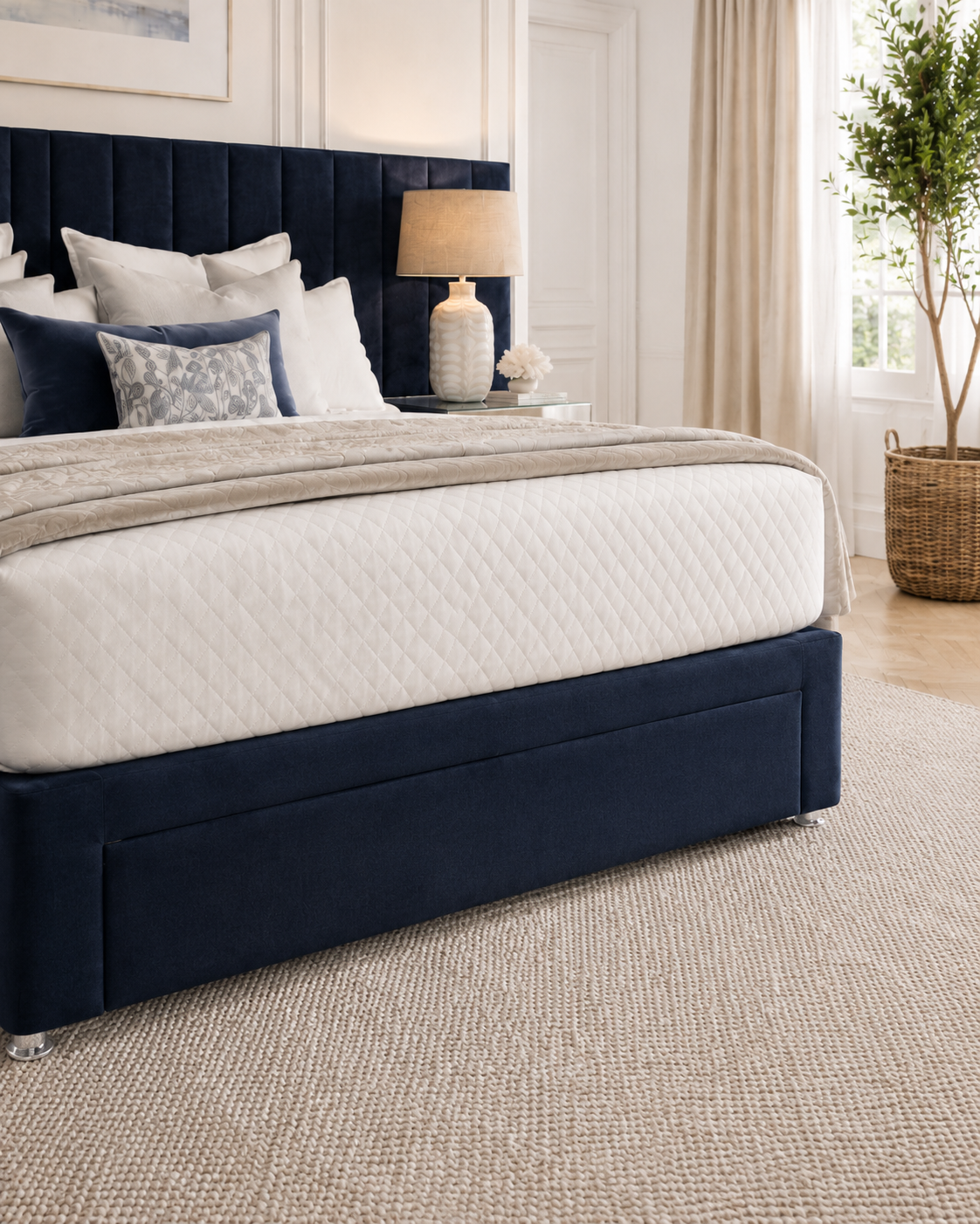 Extra Wide Headboard & End Opening Base