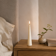 LED Cone Candle Cream 20cm