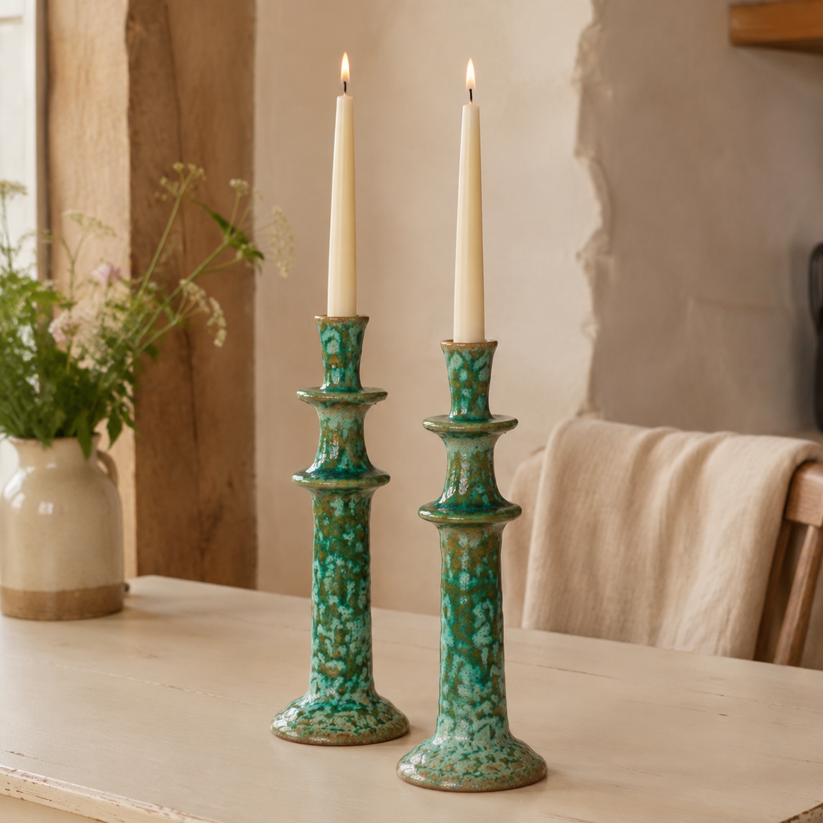 Olea Teal | Candle Holder