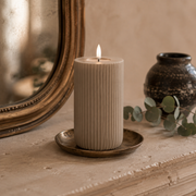 LED Shape Stripe Candle Sand 15cm